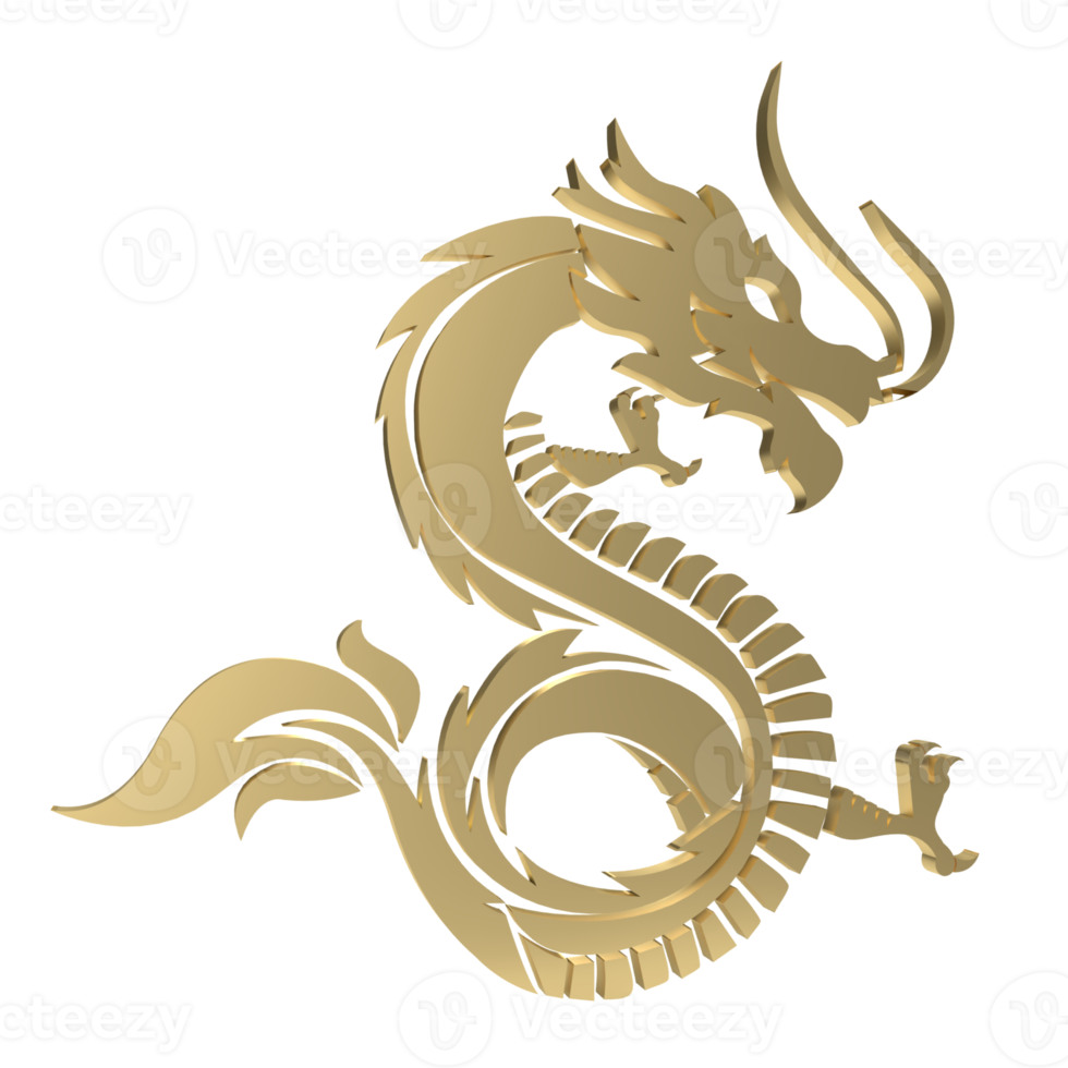 dragon zodiac for 2024 year 3d rendering 18128384 PNG