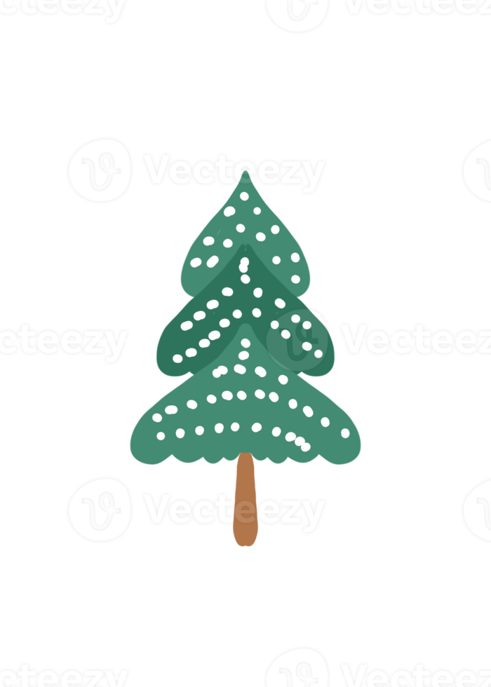 acquerello Natale albero carino png