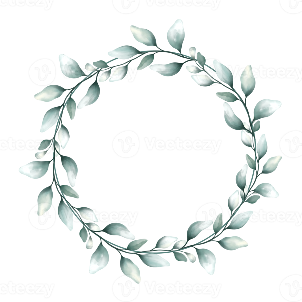ingelijst eucalyptus bladeren waterverf. png