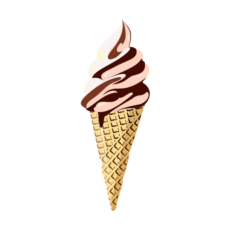 A bowl of ice cream on a cone png
