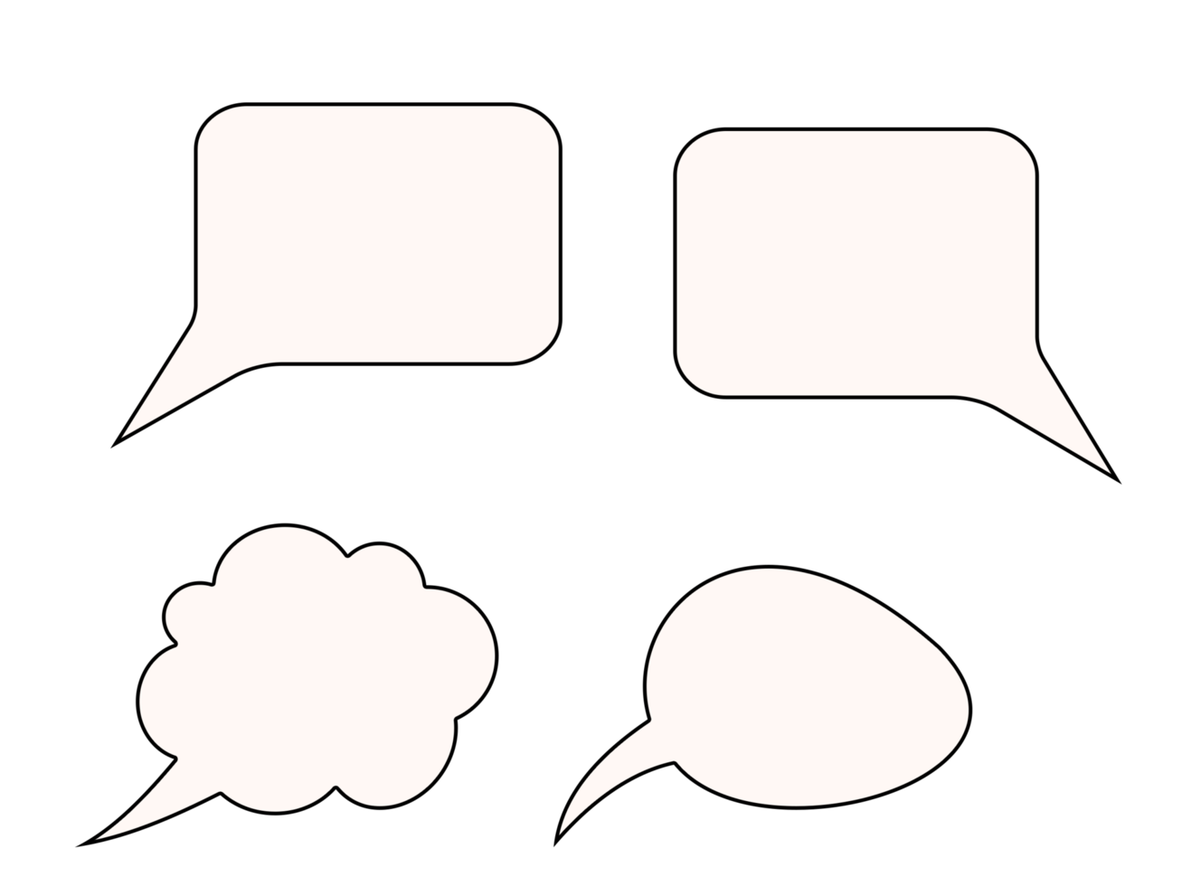 various comment boxes png