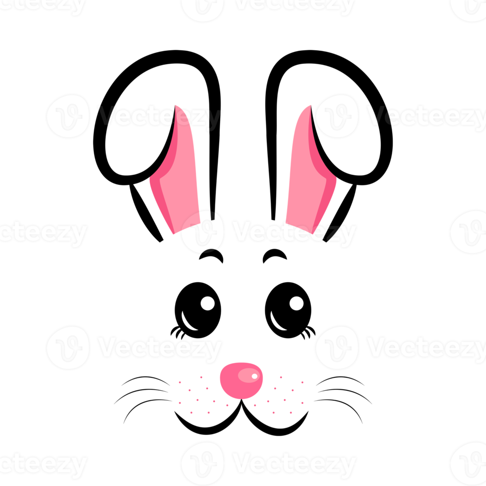 cartoon bunny masks with ears png