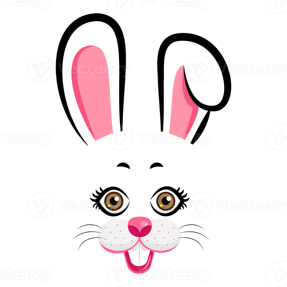 cartoon bunny masks with ears png