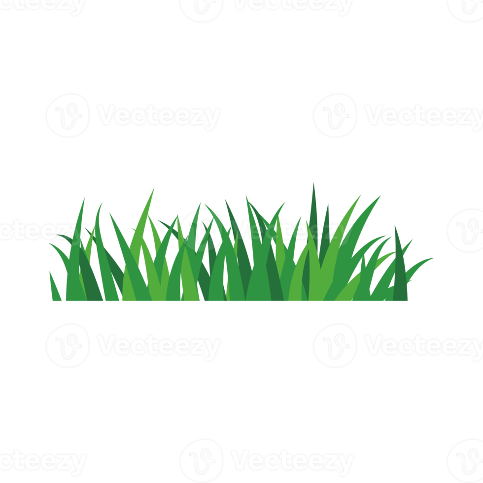 natural green grass bushes decorate environmental ecology cartoon scene png