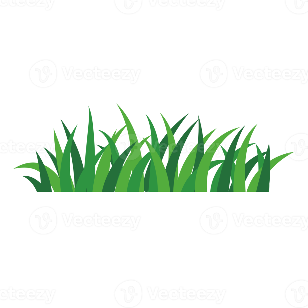 natural green grass bushes decorate environmental ecology cartoon scene png