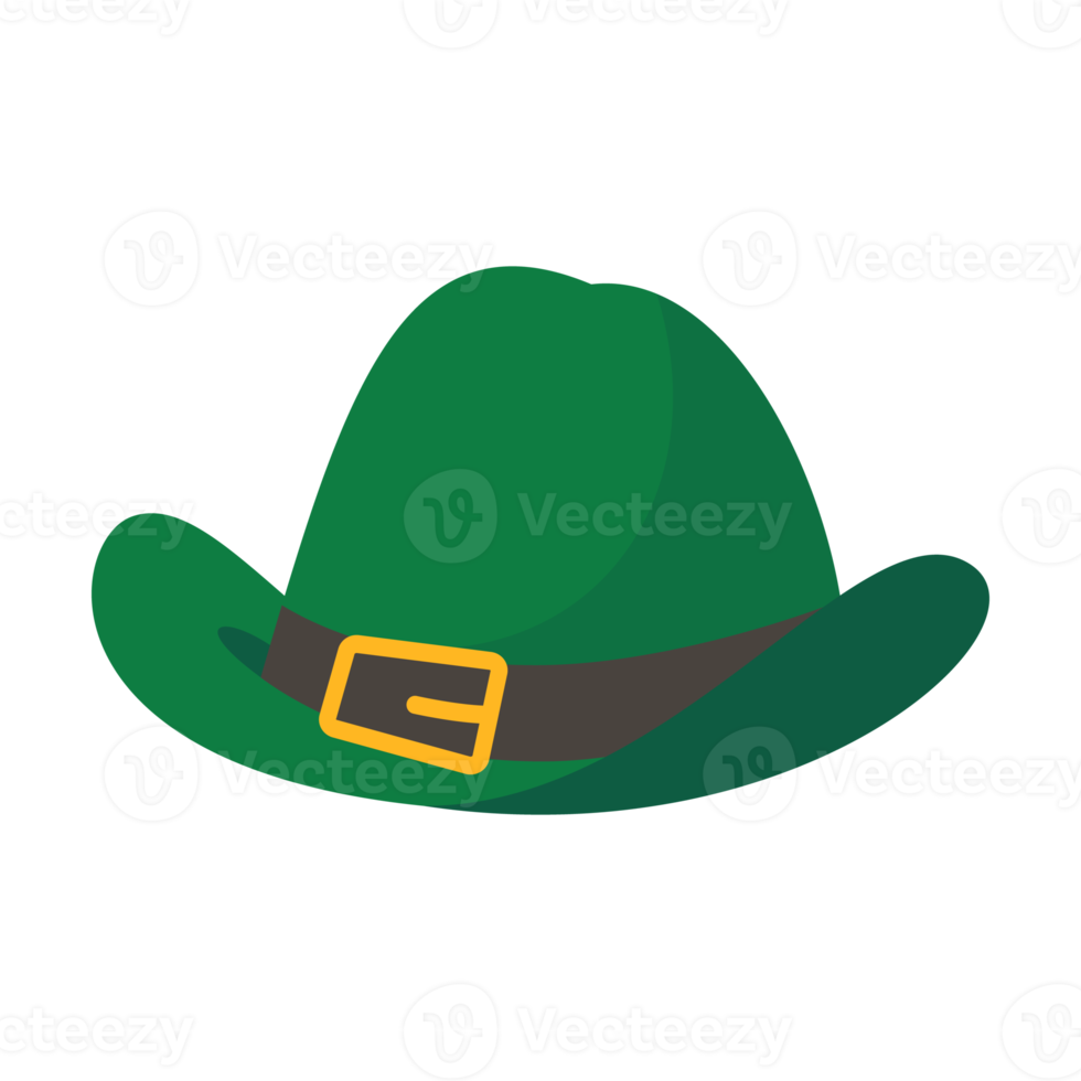 Leprechaun green top hat St. Patrick's Day celebration decorations. png