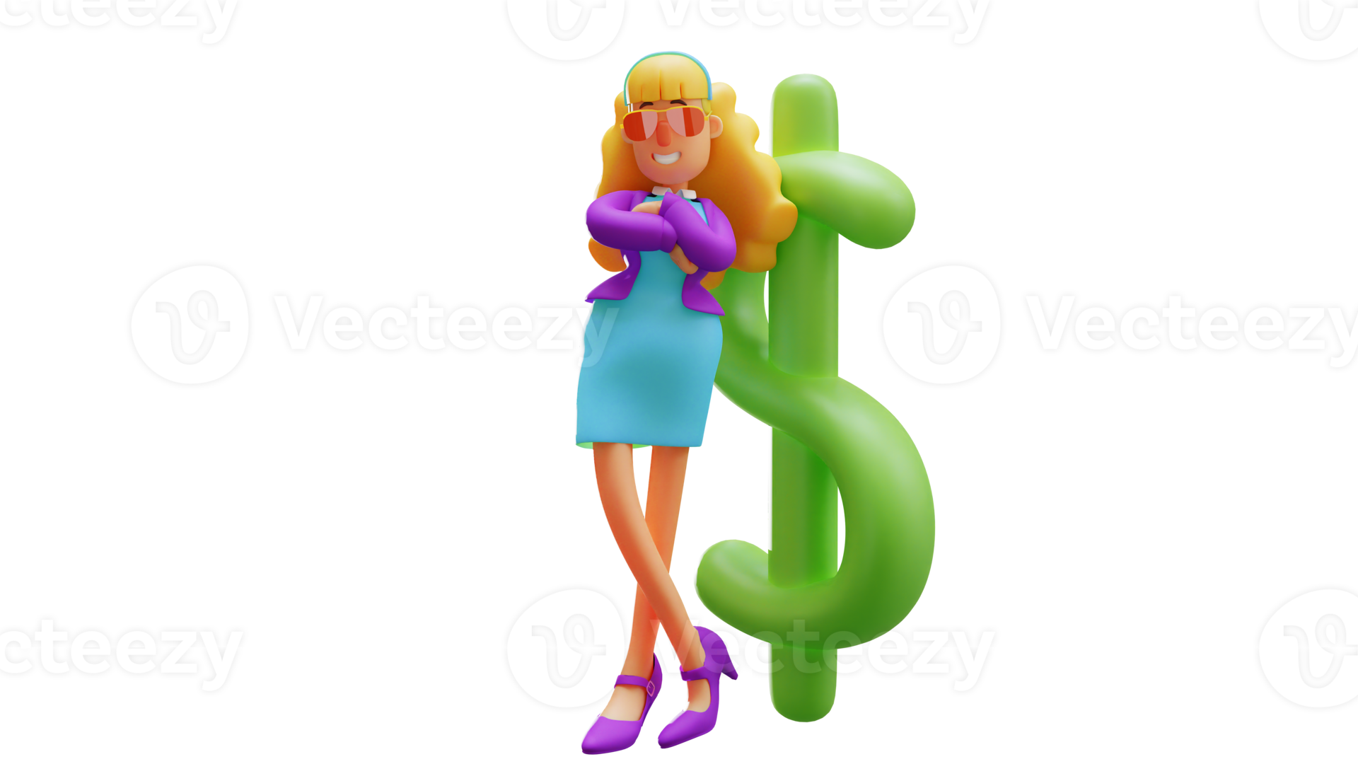 3D Illustration Successful Woman 3D Cartoon Character Beautiful 3d-illustration-successful-woman-3d-cartoon-character-beautiful