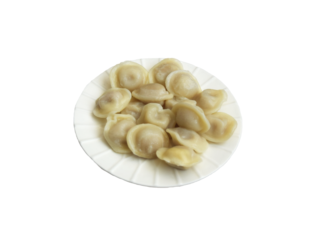 plate with dumplings, ravioli on a transparent background,png png