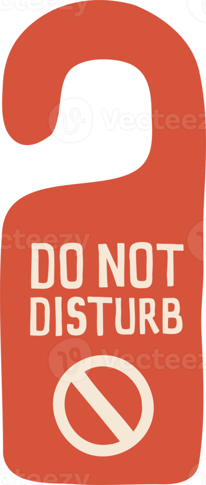 Do not disturb sign hand drawn style for groundhog day concept png