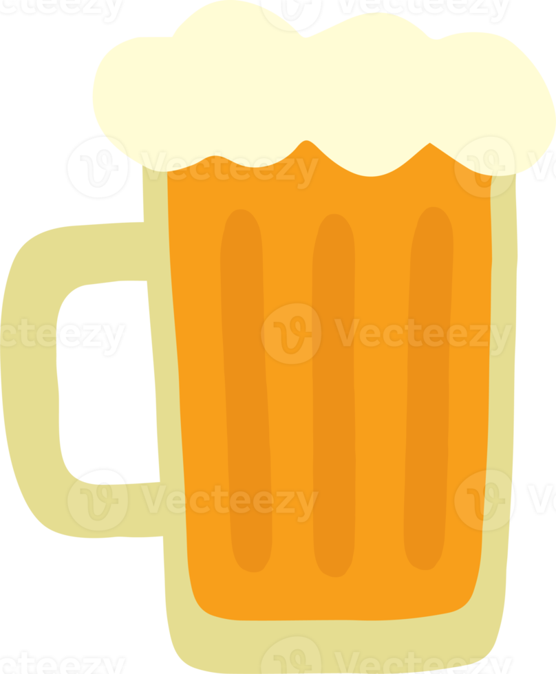 mug of beer hand drawn style for st. patrick's day png