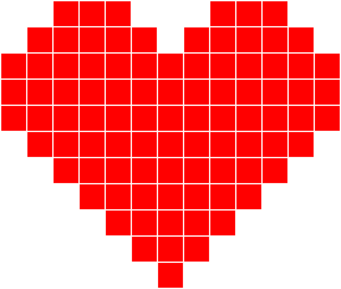 red pixel heart png