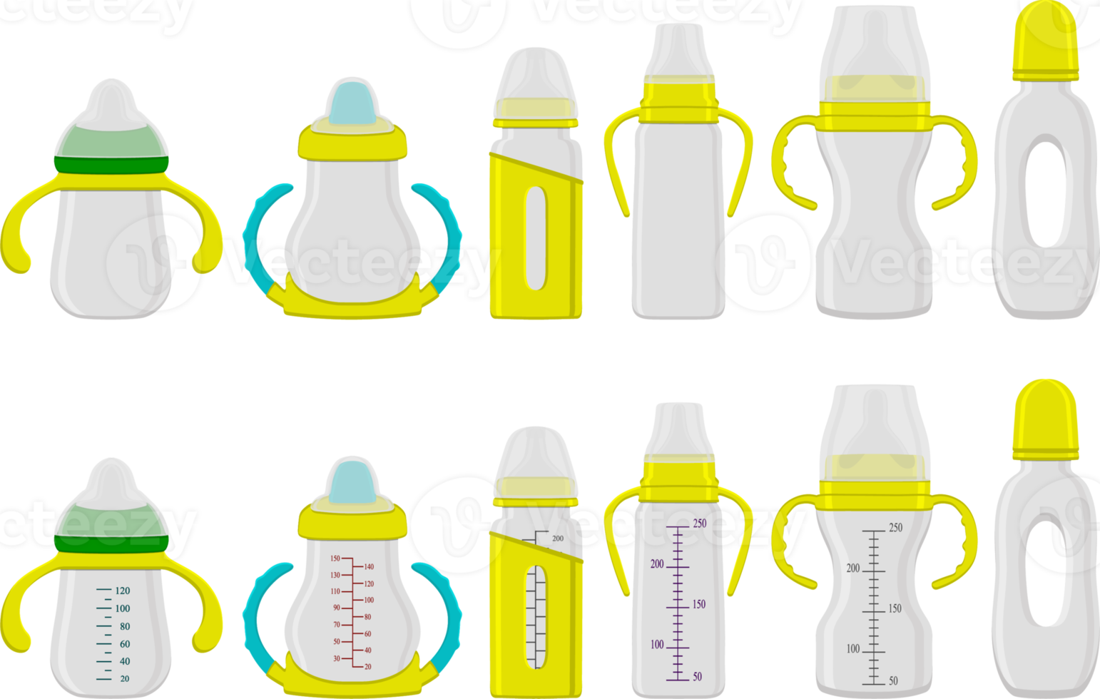 big kit baby milk in bottle with rubber pacifier png