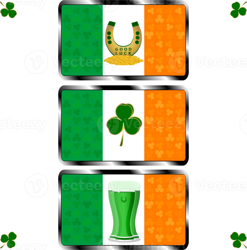 Kollektionszubehör für den Feiertag Patrick's Day png