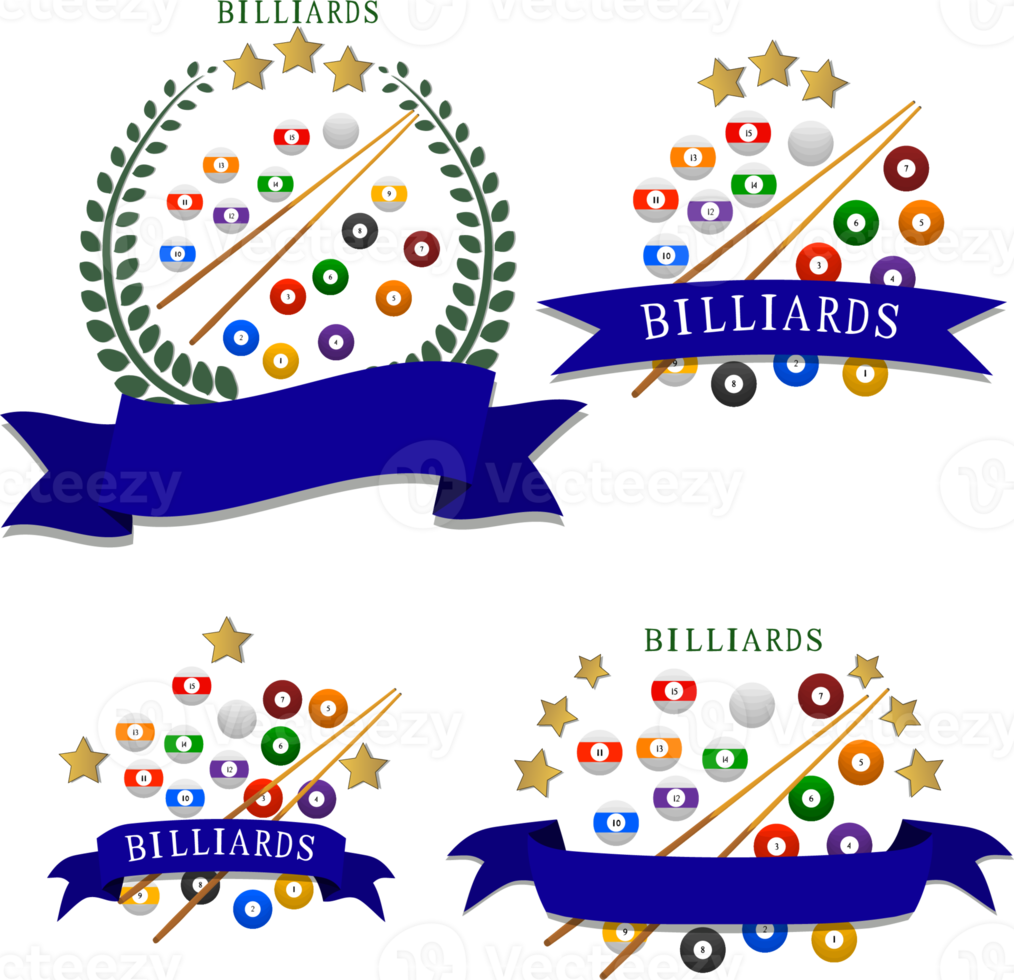 Collection accessory for sport game billiards png