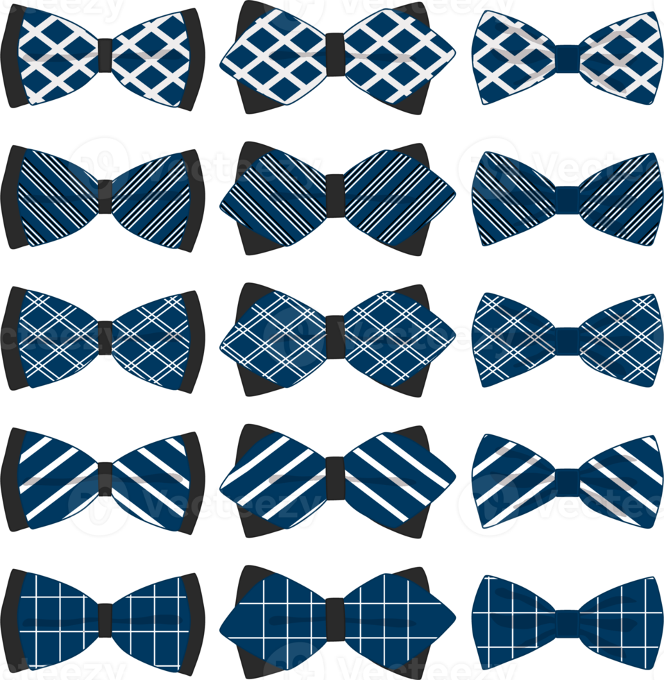 big set ties different types, bowties various size png