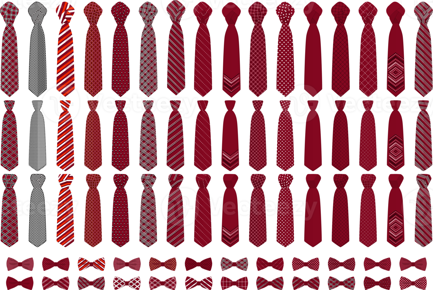 big set neckties different types png