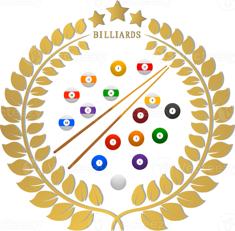 Collection accessory for sport game billiards png