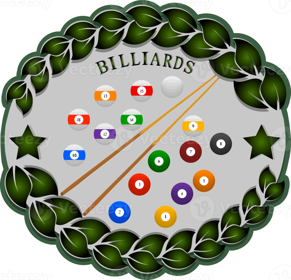 Collection accessory for sport game billiards png