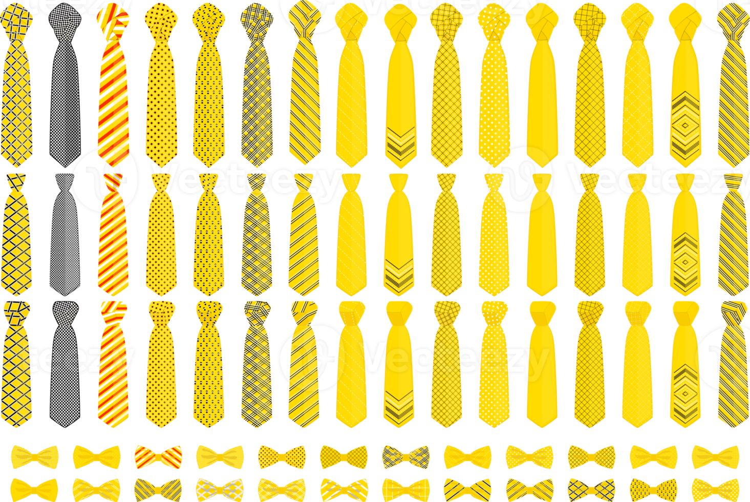 big set neckties different types png