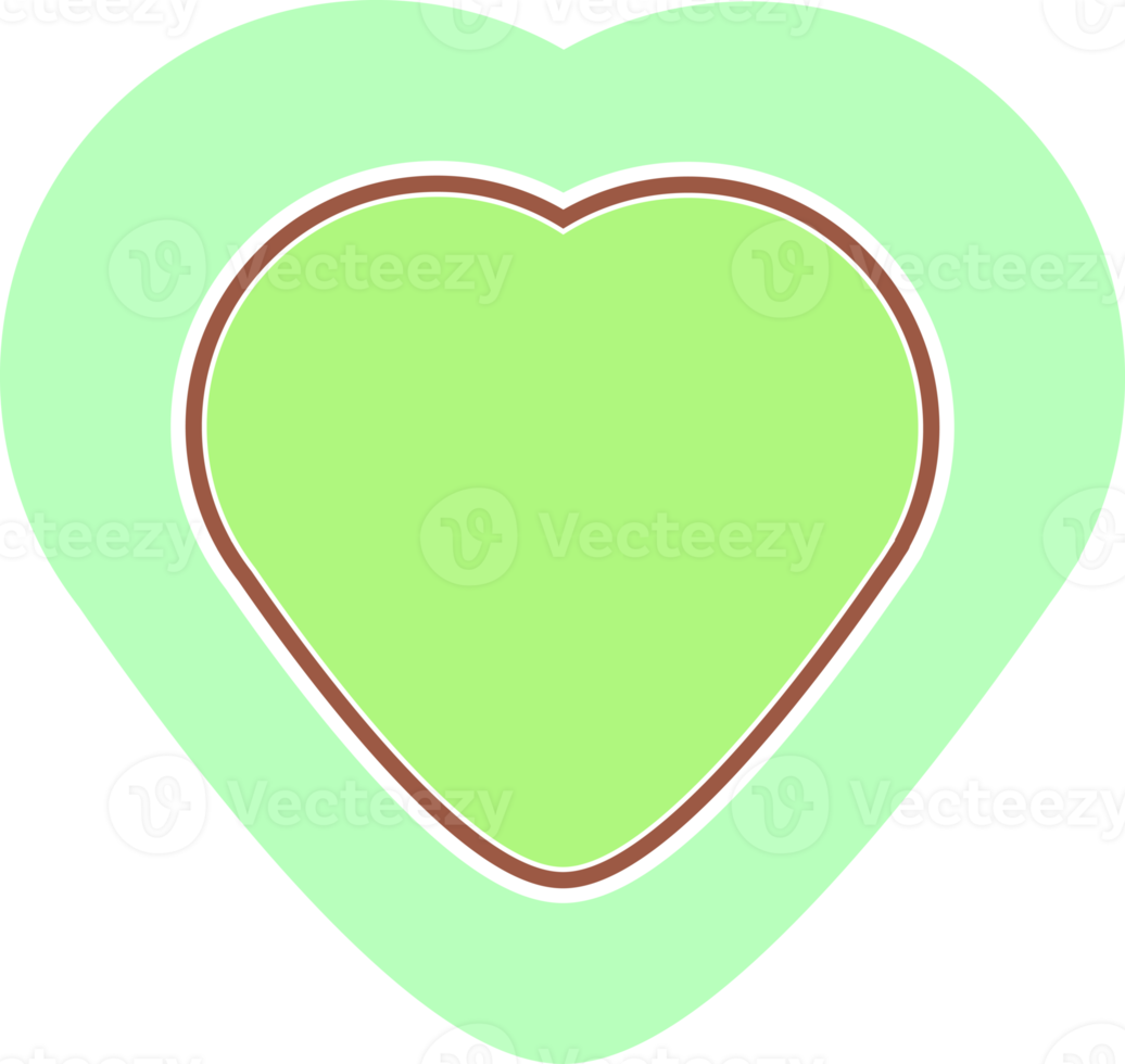 aesthetics cute colorful heart shape sticker decoration png