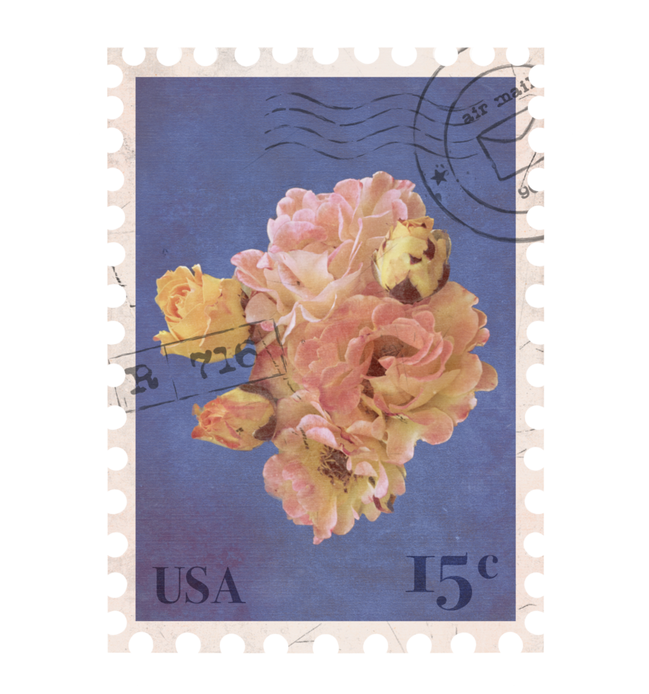 Free sello postal vintage floral. sello postal imprimible retro con flores  de rosas. elementos estéticos de corte de recortes para invitaciones de  boda, cuadernos, diarios, tarjetas de felicitación, papel de regalo 18243861