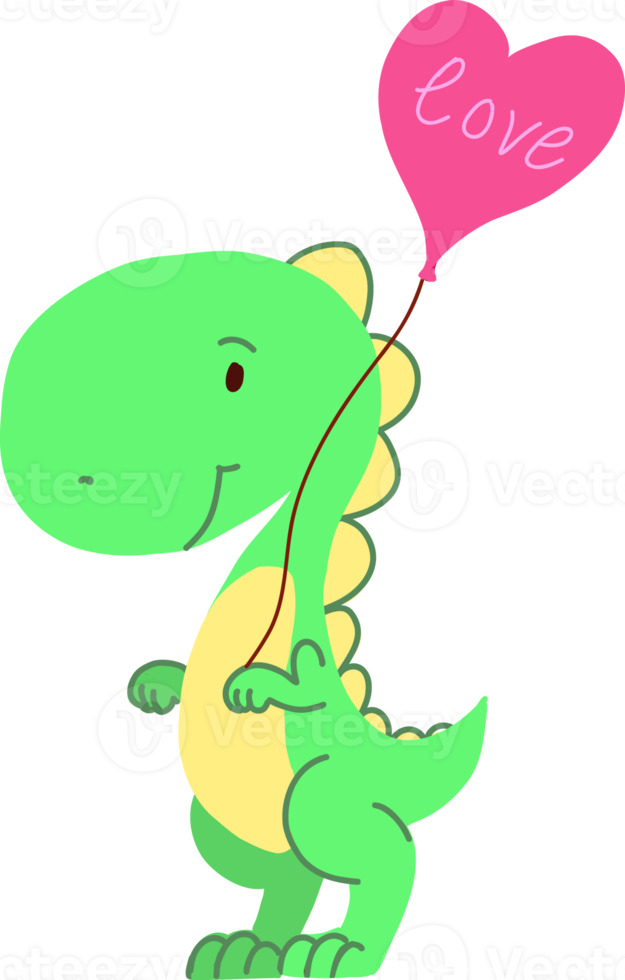 Tiranossauro Rex Ilustração Verde Dos Desenhos Animados PNG