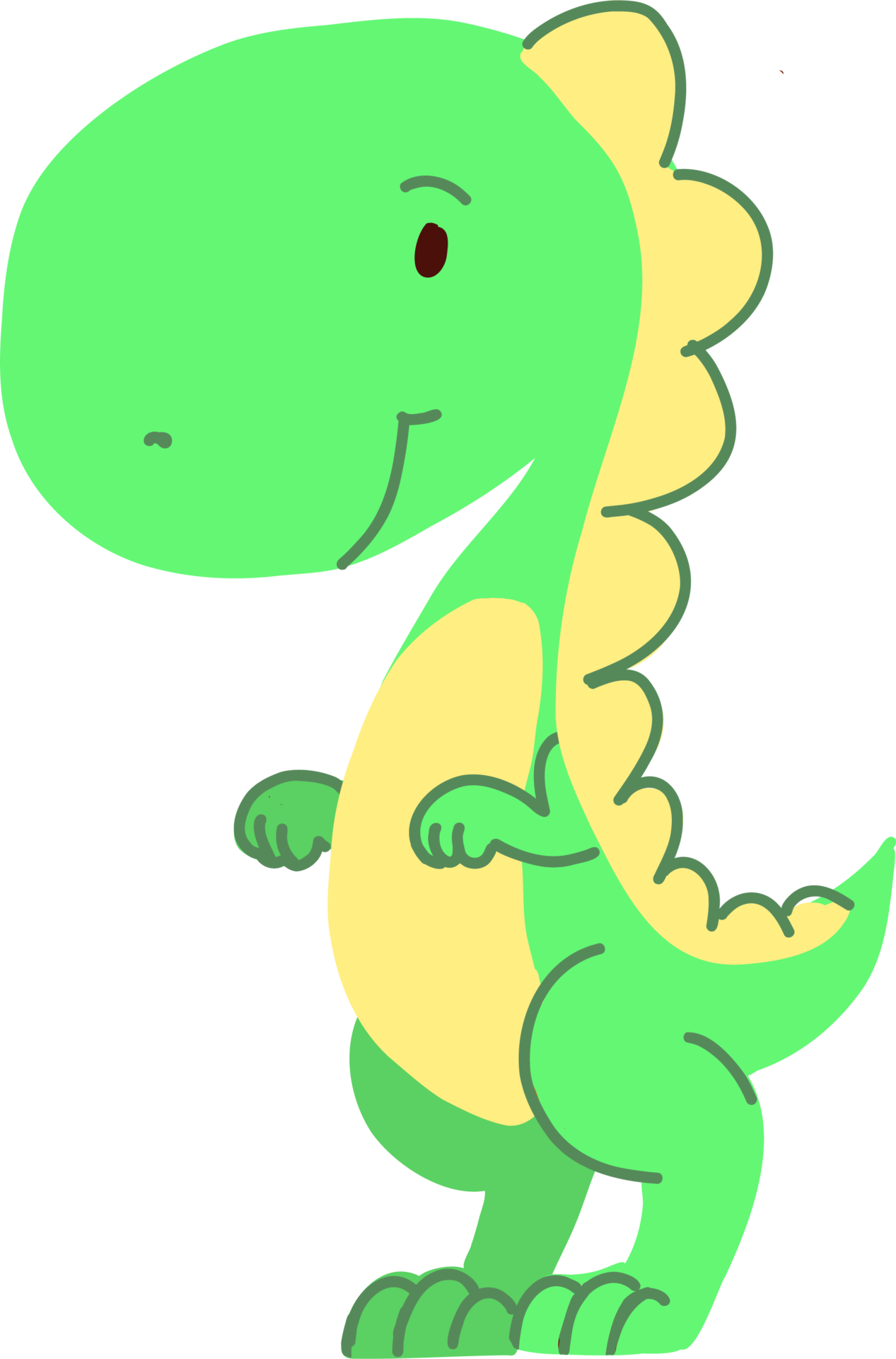 Dinosaur green color cartoon illustration. 18243904 PNG