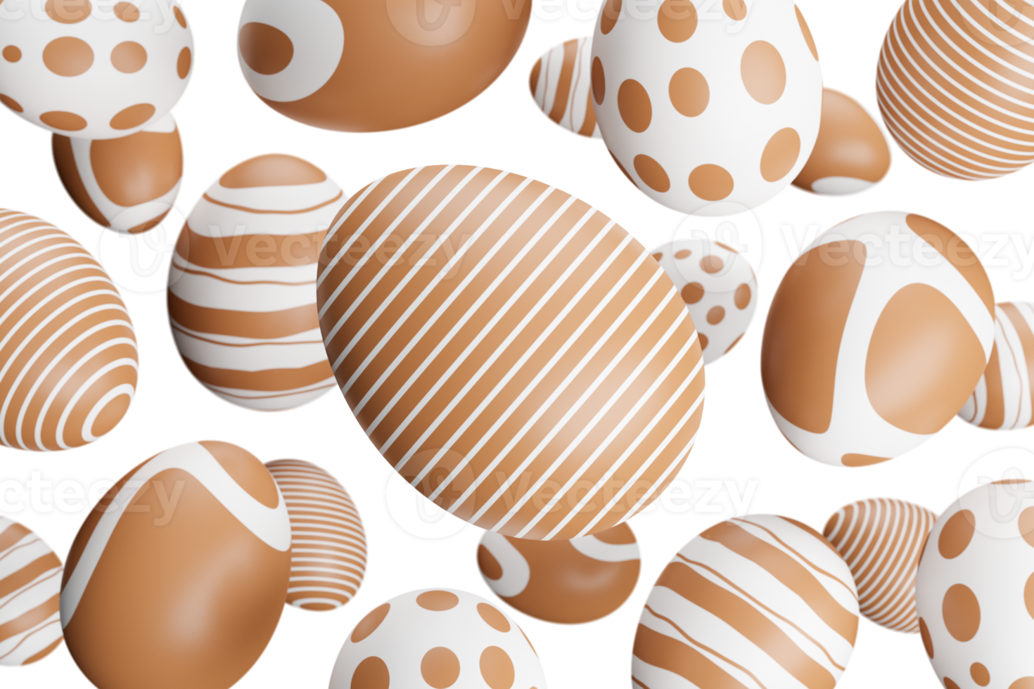 gold egg falling easter 3d render illustration png