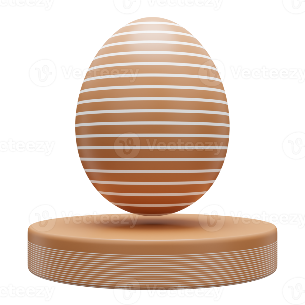 oro uovo podio Pasqua 3d illustrazione png