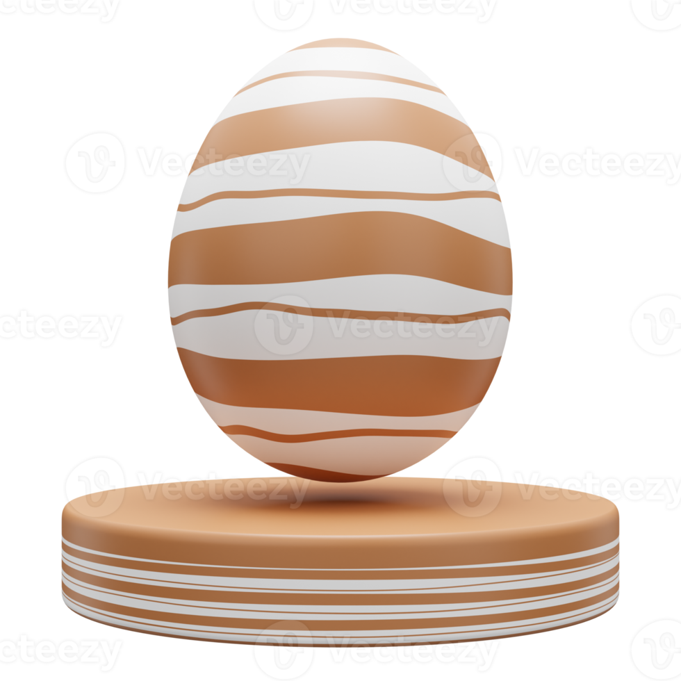 gold egg podium easter 3d illustration png