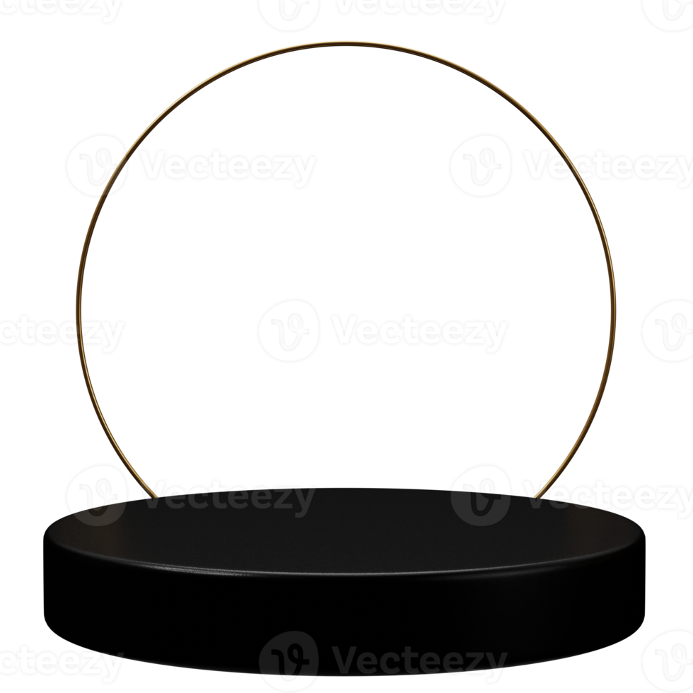 black podium product display 3d render png