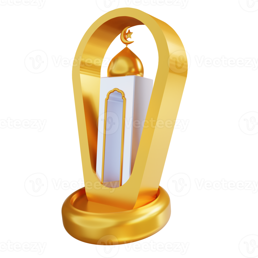 3D Illustration mosque location png