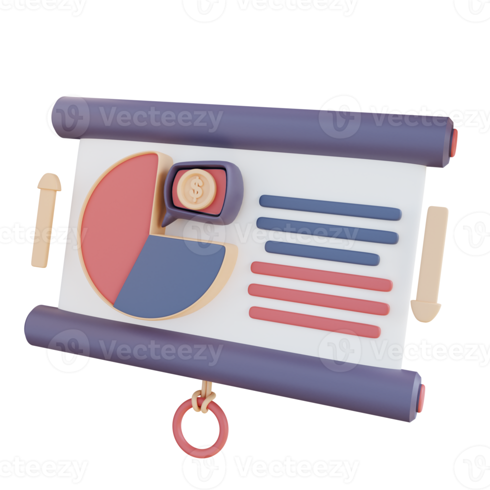 3d illustration data analys presentation png