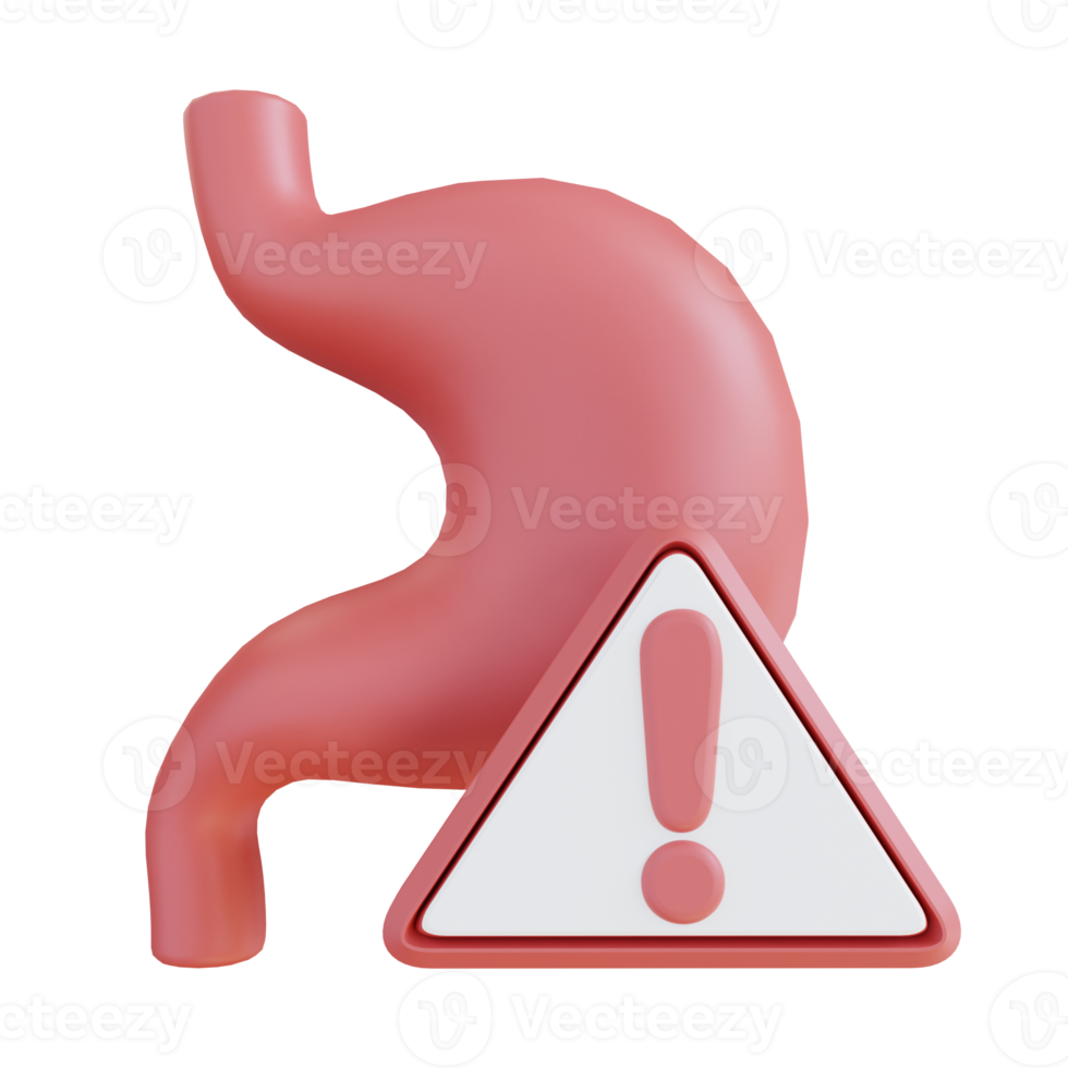 3d illustration of gastric pain png