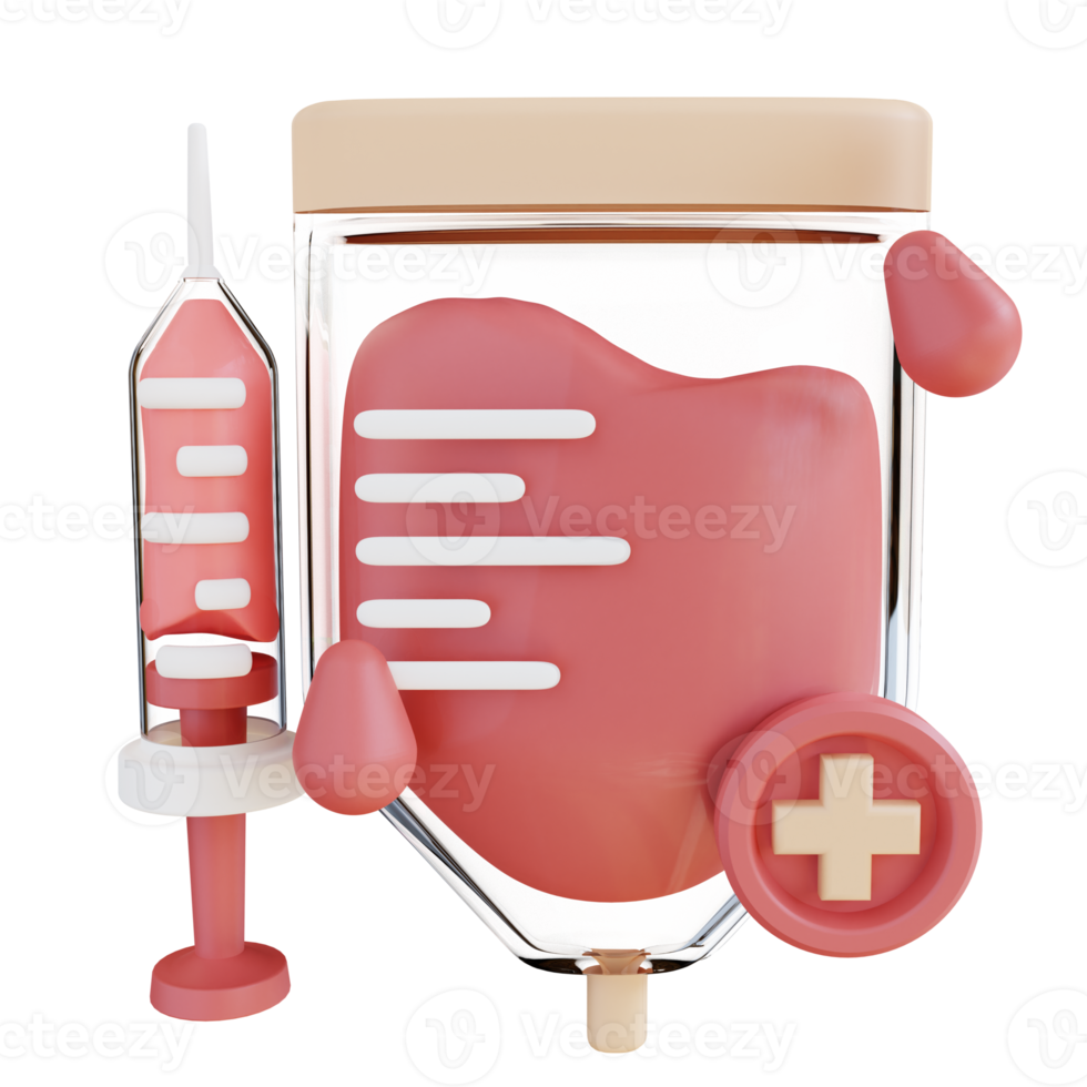 3d illustration of infusion and injection png