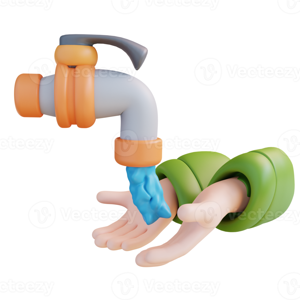3D Illustration ablution png