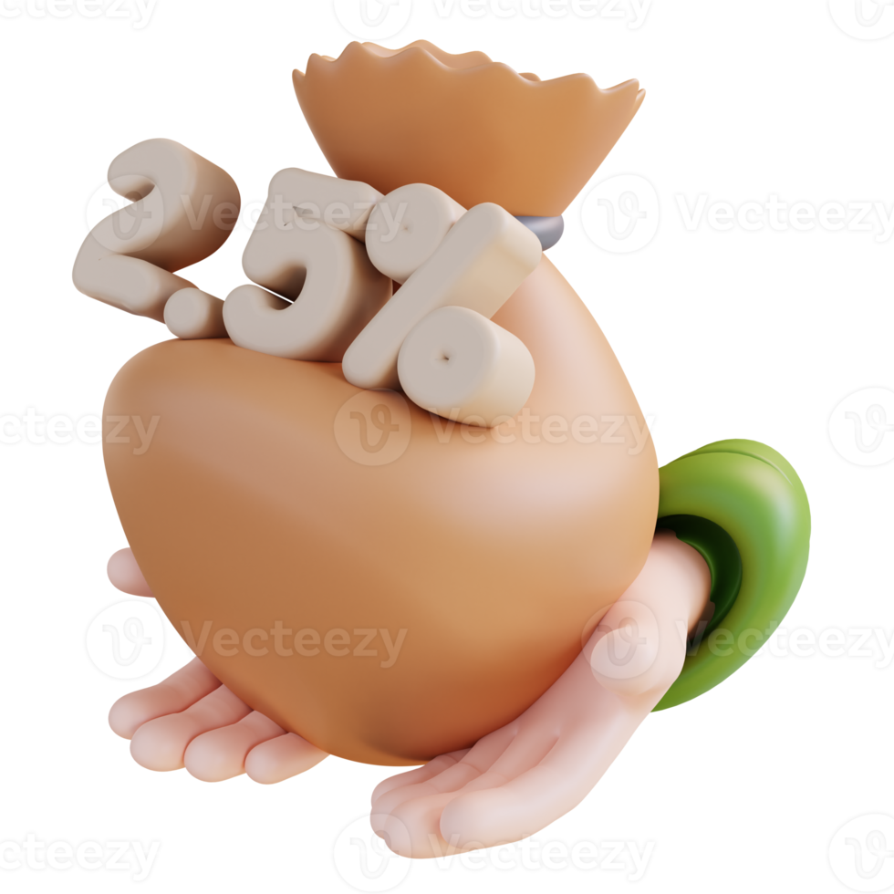 3D Illustration hand giving alms png