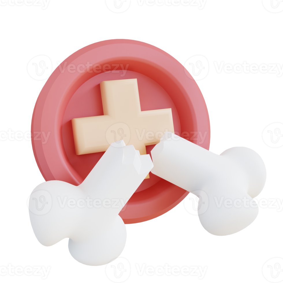 3d illustration of fracture png