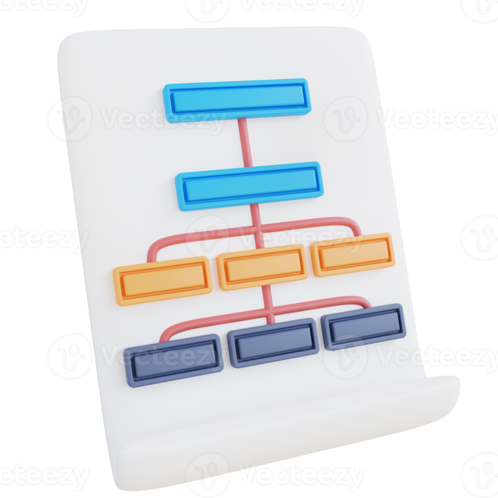 3d illustration hierarchy png