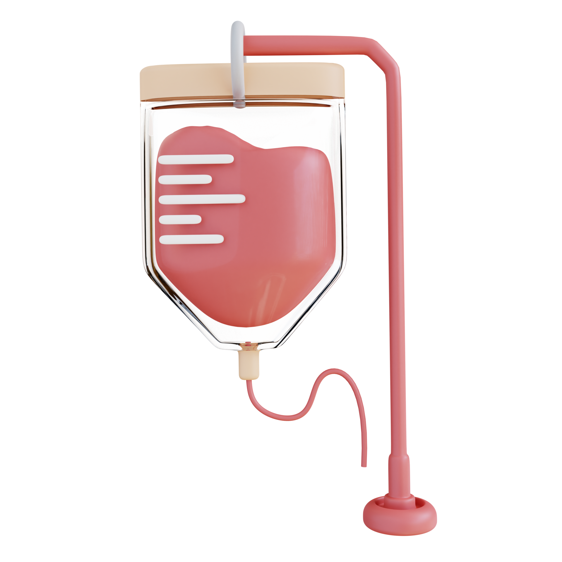 3d illustration of infusion blood bag 18244622 PNG