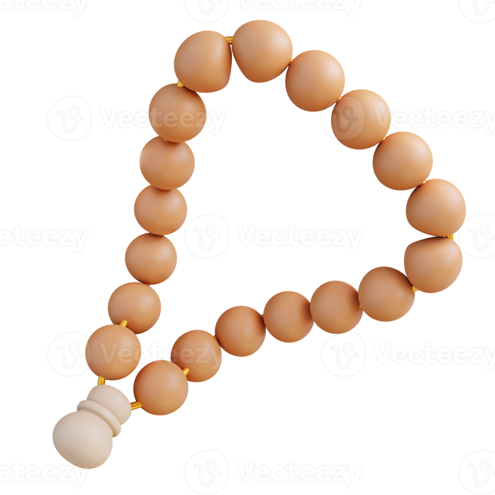 3D Illustration prayer beads png