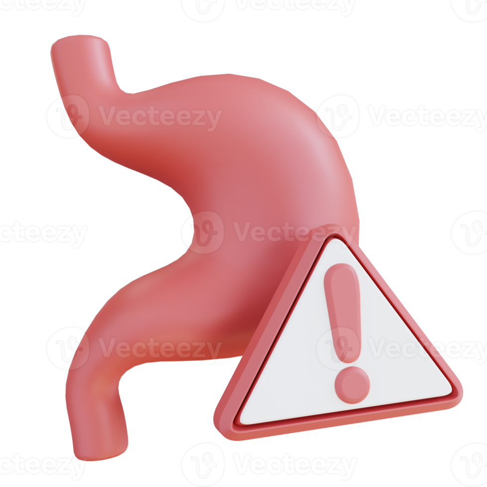 3d illustration of gastric pain png