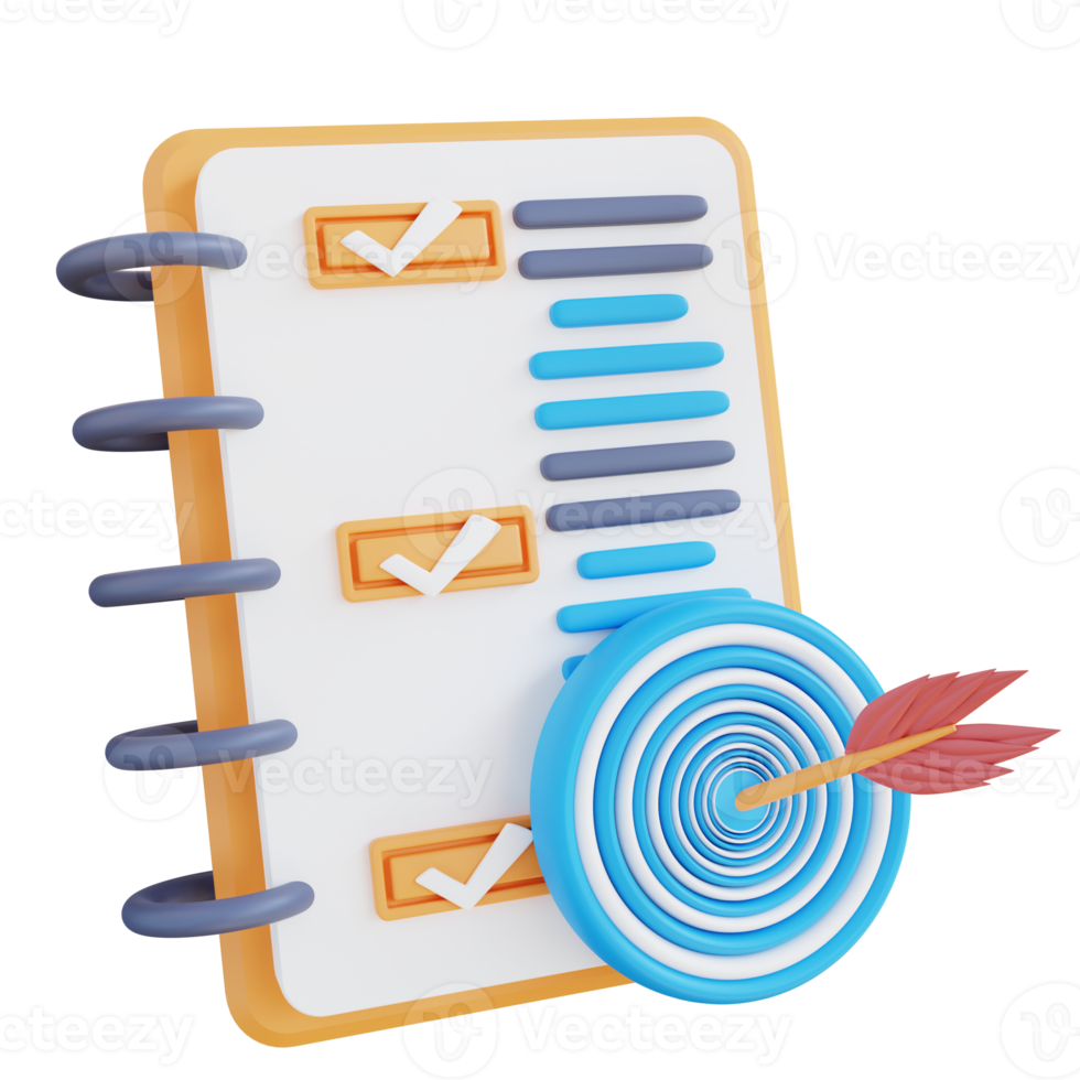 3d illustration target schedule png