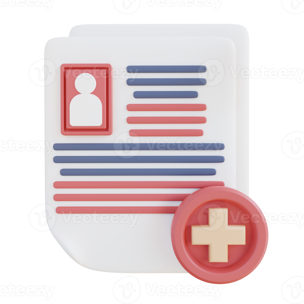 3d illustration of health patient document png