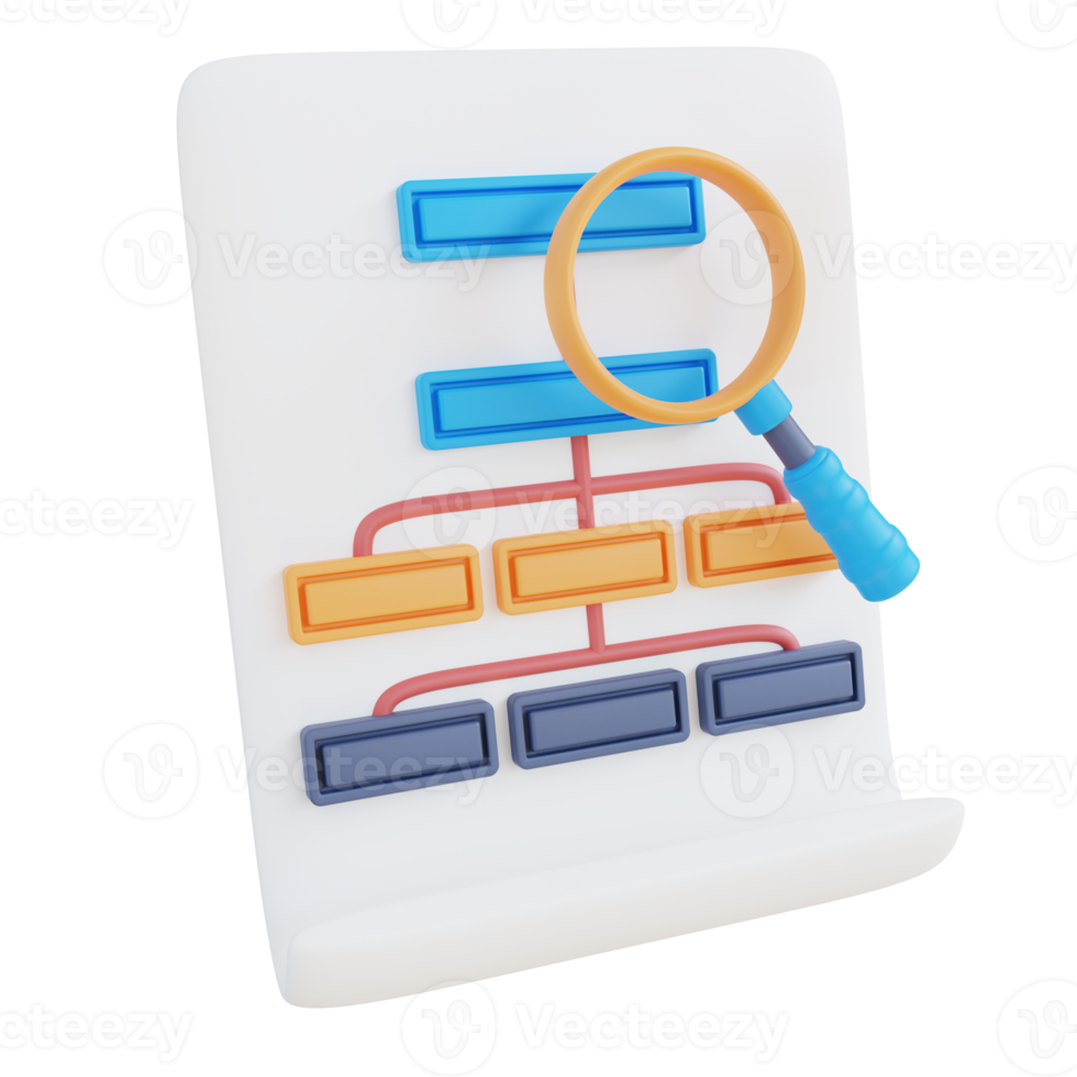 3d illustration hierarchy analysis png