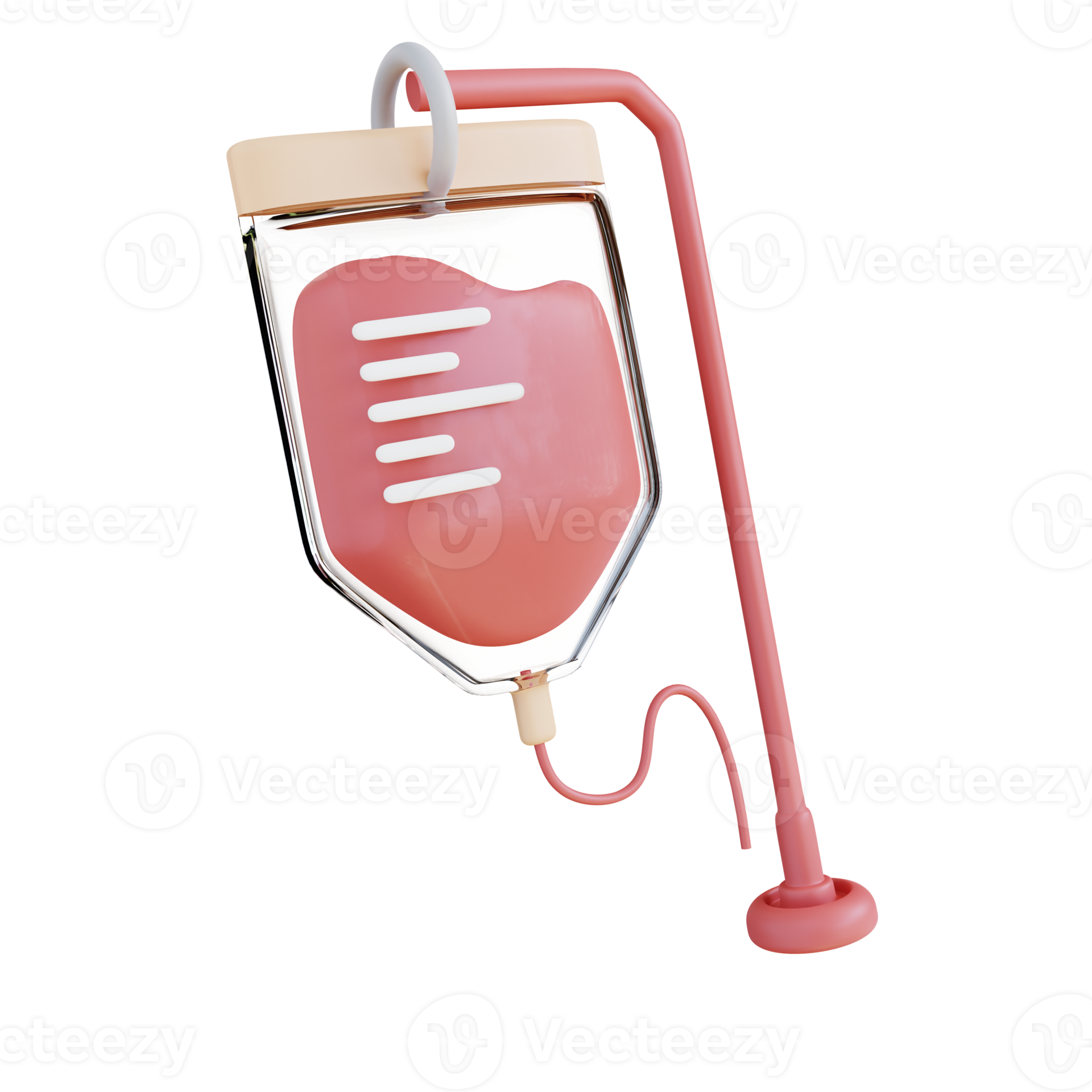 3d illustration of infusion blood bag 18245034 PNG