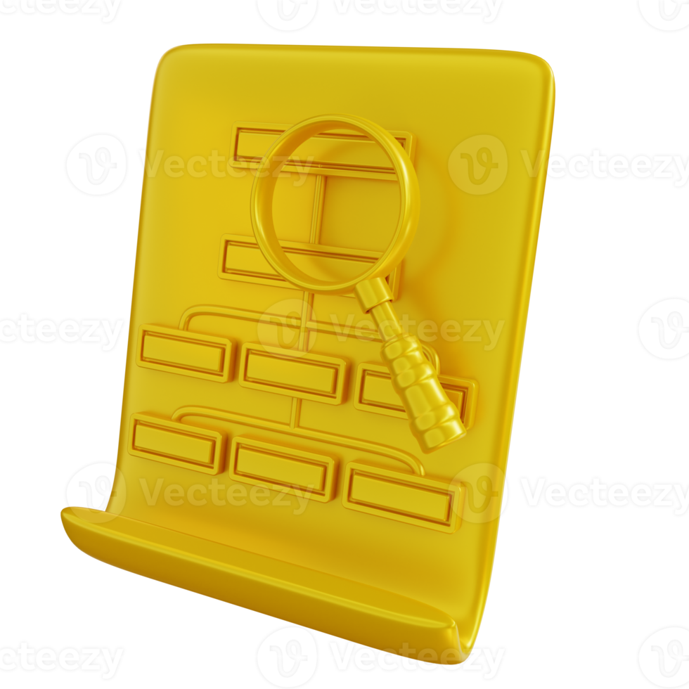 3d illustration golden hierarchy analysis png