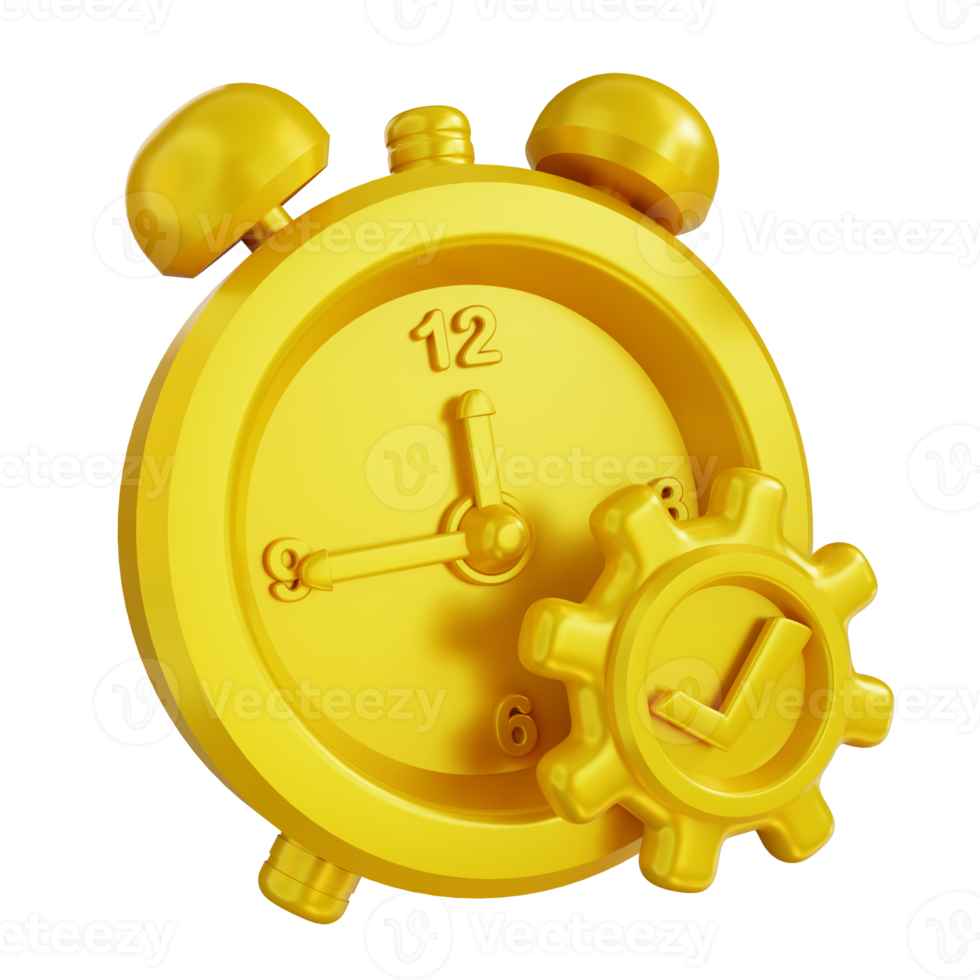 3d illustration of working time png