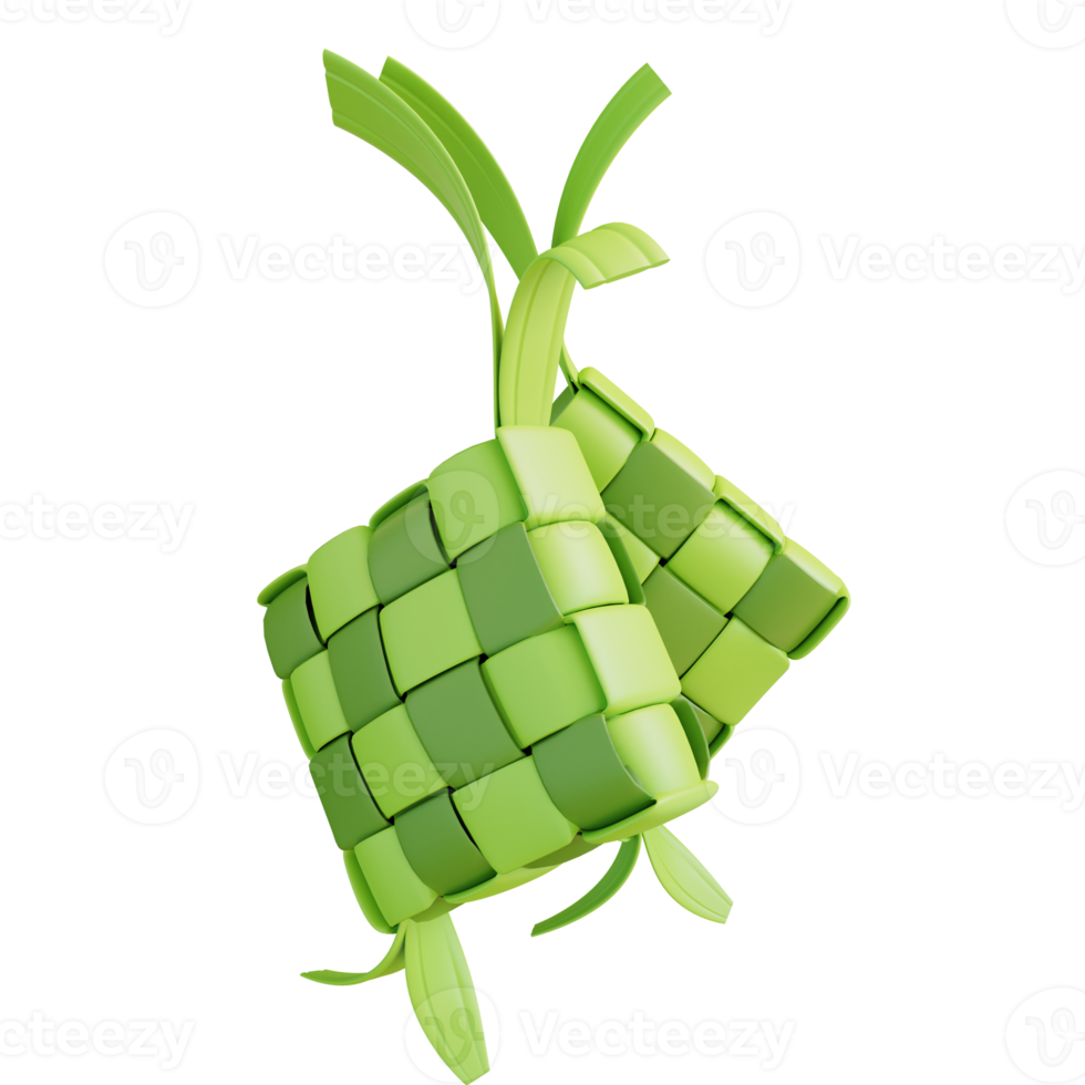 losango vegetal de ilustração 3D png