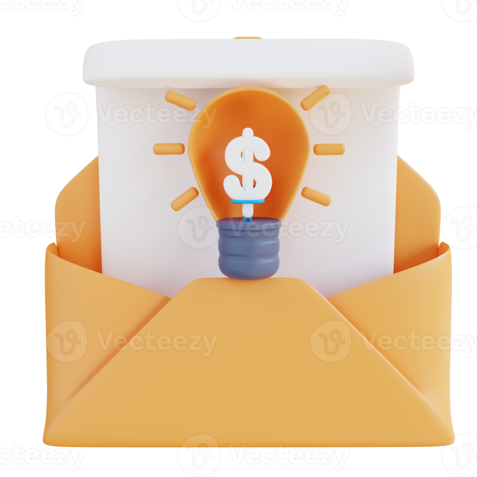 3d illustration can letter idea png